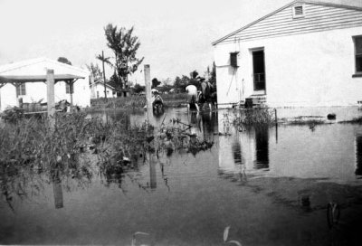 1947 - Flood of 1947 at SE 10th Place and 8th Court in Hialeah