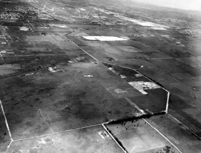 1956 or 1957 - Miami Springs, Virginia Gardens (upper left) and land west of Miami International Airport