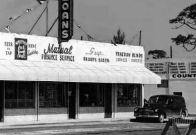 1951 - Beer bar, Mutual Financial Services, Beauty Salon and Venetian Blinds on NW 7 Avenue and 96 Street, Miami
