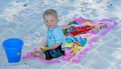 April 2007 - Kyler on Lake Suzie beach in Miami Lakes