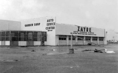 1966 - Hurricane damage at Zayre Auto Service on Palm Springs Mile (W. 49 Street)