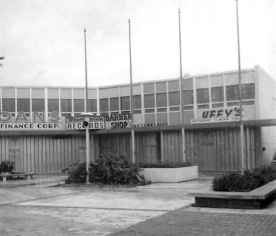 1966 - Hurricane damage at the center of Palm Springs Shopping Center on Palm Springs Mile