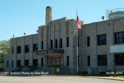 The old preserved passenger terminal at St. Paul Downtown Airport, Minnesota