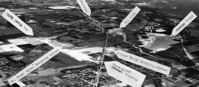 1958 - aerial view of South Miami Heights, Cutler Ridge, Perrine, in Dade County, Florida (close up)