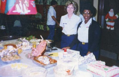 Early 1990s - YN3 Kathy Esty Feyer and YN3 Cynthia R. Murray at USCG Air Station Miami