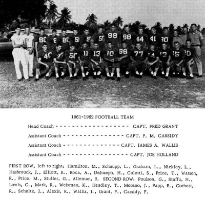 1962 - Miami Military Academy's Varsity Football Team