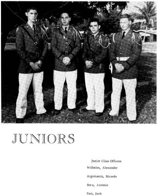 1962 - Junior Class Officers for the Miami Military Academy
