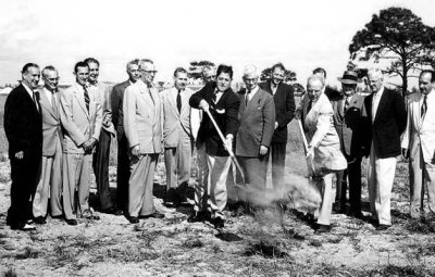 1953 - Ground breaking ceremony for a new National Airlines maintenance and overhaul facility at Miami International Airport