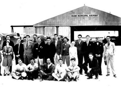 1929 - Students at the Glenn Curtiss Flying School, Miami Municipal Airport