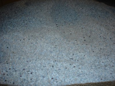 PVC regrind from window blinds