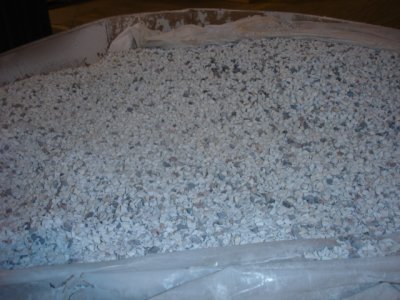 PVC regrind from window blinds