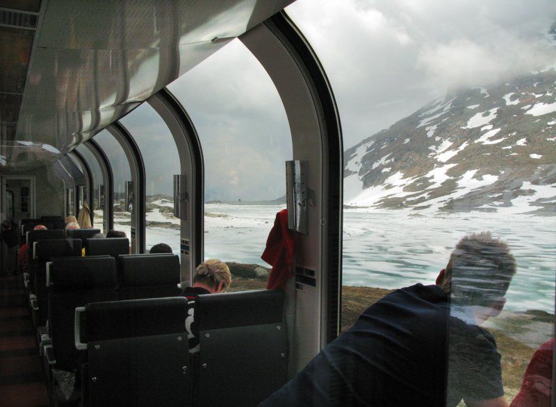 Approaching the Bernina Pass