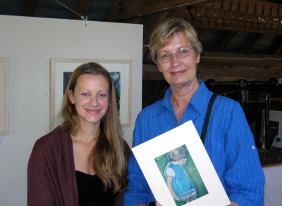 Also a beautiful place for exhibitions, Maria with artist Sarah