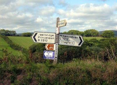 Signpost on Dartmoor