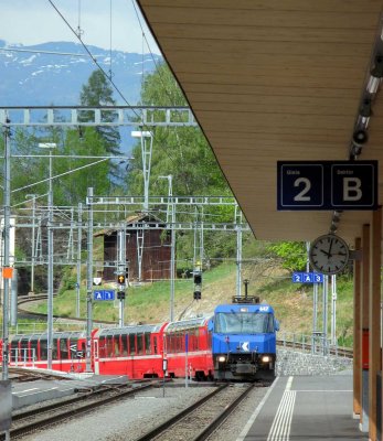 Arrival of the Bernina Express