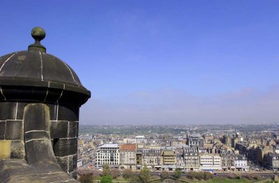 View of City from Edinburgh Castle Parapets, Edinburgh.