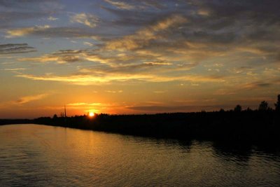 Sunset on the Volga River