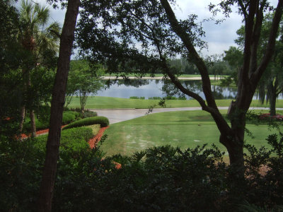View of the golf course from our room