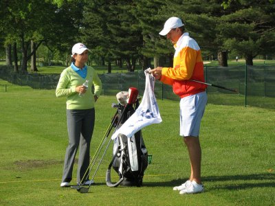 Lorena and her caddie
