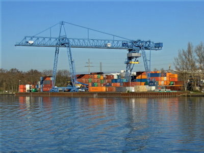 A Container barge loading depot  2095
