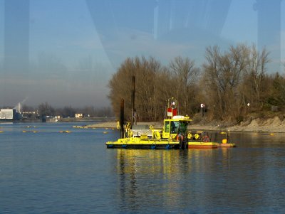 Colourful dredger