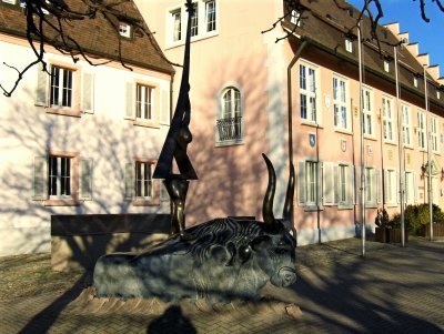 Townhall and statue
