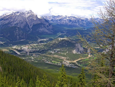 VIEW FROM TOP OF BANFF GONDOLA