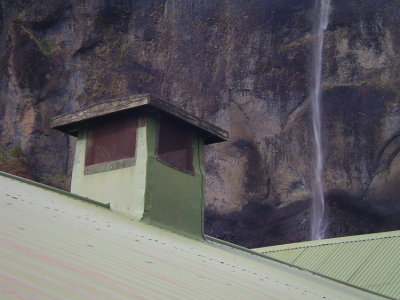 The roof of the barn