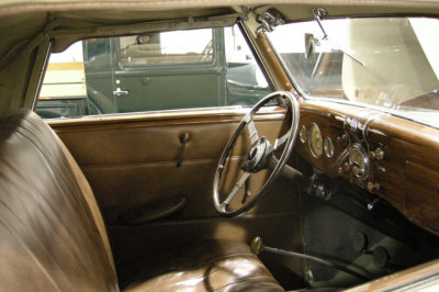 1936 Ford Model 68 Deluxe Club Cabriolet. 6-24-07. (interior) ISO 800, 1/3.6 sec., f/2.7, manual WB, metal halide.