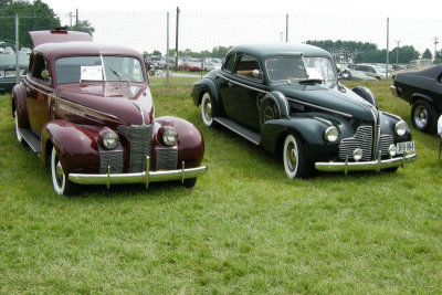 1941 Oldsmobile, left, and 1940 Buick