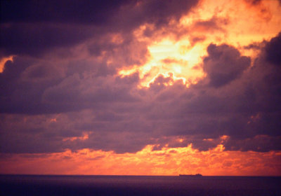 Indian Ocean, as seen from Colombo, Sri Lanka, 1984.