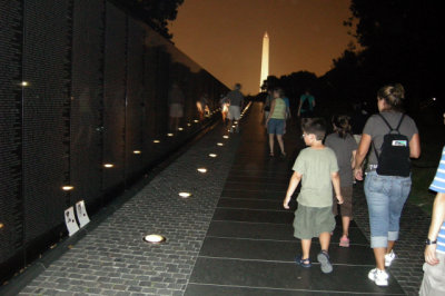 A shot in the dark at the Vietnam Veterans Memorial, Washington, D.C.