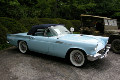 1957 Ford Thunderbird at Ladew Topiary Gardens