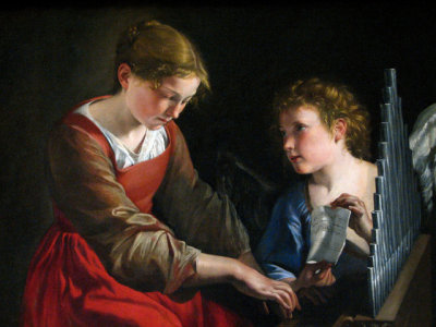 Orazio Gentileschi and Giovanni Lanfranco, Saint Cecilia and an Angel, 1617/1618 and 1621/1627