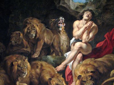 (7) Sir Peter Paul Rubens, Daniel in the Lions' Den, 1614/1616