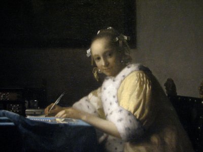 (9) Johannes Vermeer, A Lady Writing, 1665