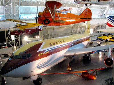 The Dash 80, bottom, was the prototype of the Boeing 707, America's first jet airliner.