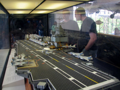 Scale model of the aircraft carrier Enterprise, U.S. Navy.