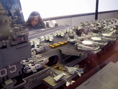 Scale model of the aircraft carrier Enterprise, U.S. Navy.