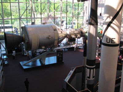 Background: U.S. Apollo mission docking with Soviet Soyuz spacecraft.