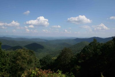 Cradle Of Forestry Overlook on the Blue Ridge Parkway.  General direction of Brevard, NC.