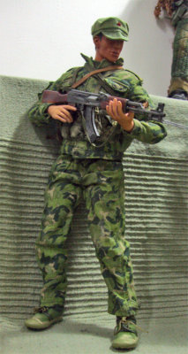 PLA soldier with his AK