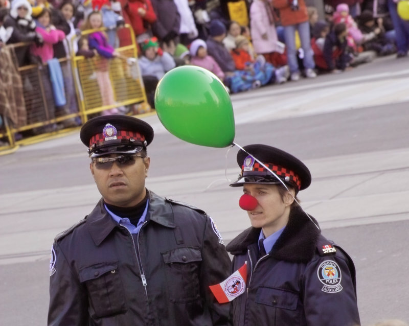 Toronto police at the Santa Claus Parade