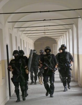 SWAT team approaching