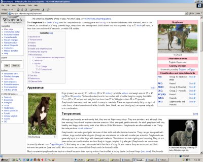 WYK adds a smoking dog to the Wiki Greyhound page