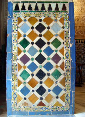 tiles in the alhambra's nazarin palace