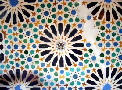 tiles in the alhambra's nazarin palace