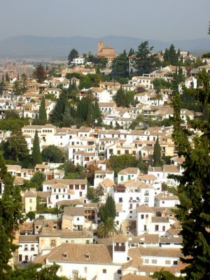 view of granada's muslim quarter - the albayazin