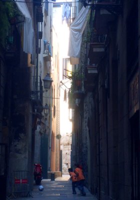 alley soccer in barcelona
