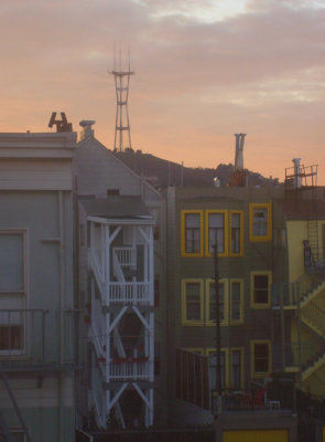 the view west from my apartment--sutro tower